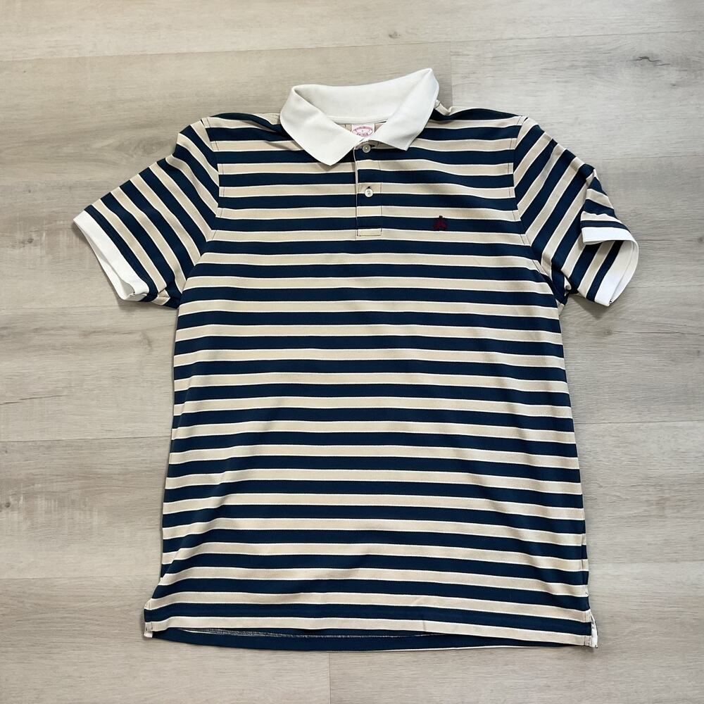 Brooks Brothers Mens Original Fit Performance Polo Short Sleeve Striped Large